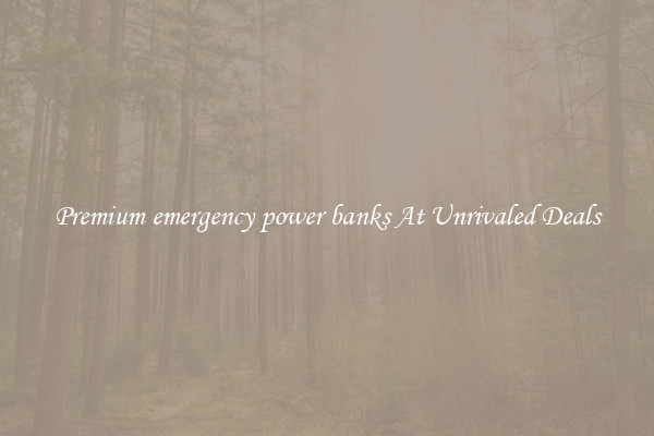 Premium emergency power banks At Unrivaled Deals