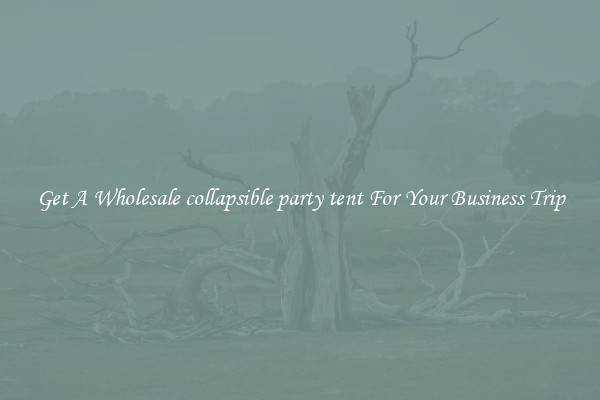 Get A Wholesale collapsible party tent For Your Business Trip