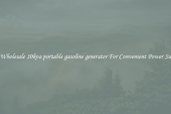 Get Wholesale 10kva portable gasoline generator For Convenient Power Supply