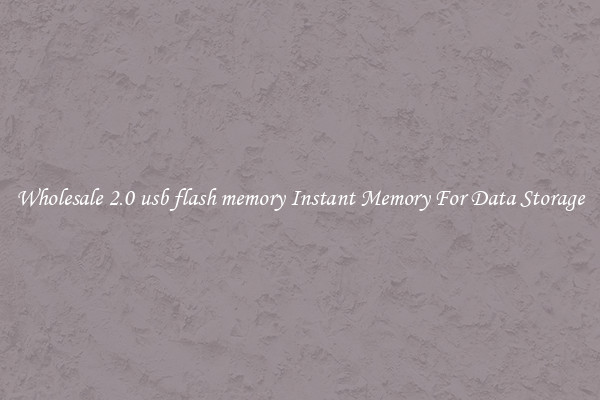 Wholesale 2.0 usb flash memory Instant Memory For Data Storage