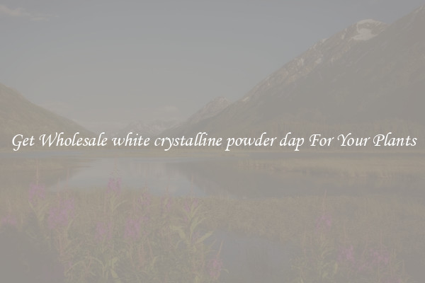 Get Wholesale white crystalline powder dap For Your Plants