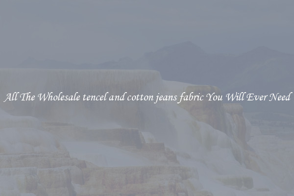 All The Wholesale tencel and cotton jeans fabric You Will Ever Need