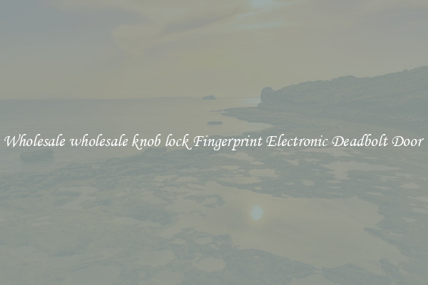 Wholesale wholesale knob lock Fingerprint Electronic Deadbolt Door 