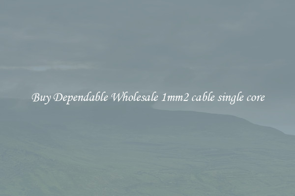 Buy Dependable Wholesale 1mm2 cable single core