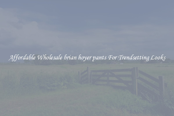 Affordable Wholesale brian hoyer pants For Trendsetting Looks